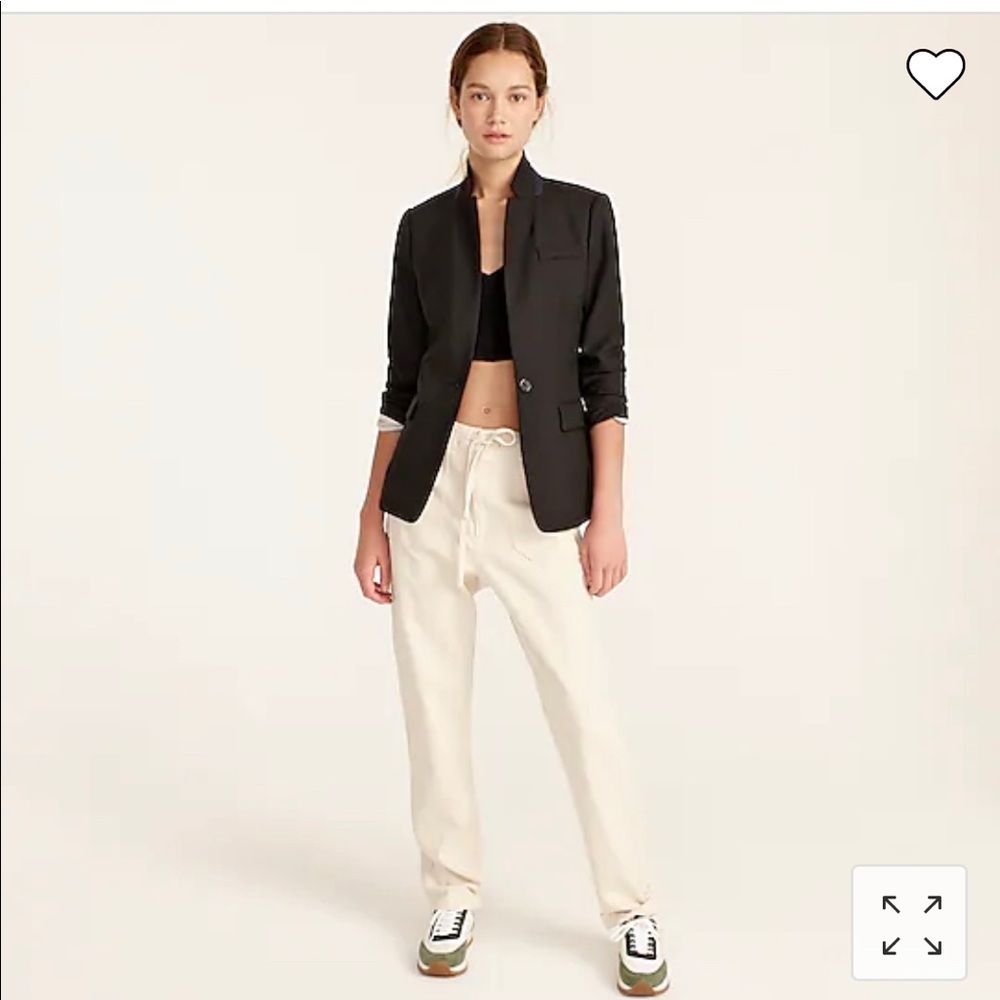 J.Crew Regent Blazer Black Linen in size 2